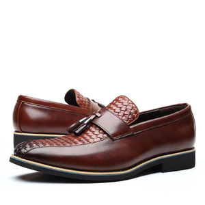 Chaussures Oxford pour hommes de style britannique de haute qualité, en cuir véritable, à enfiler, pour le bureau, les occasions formelles, les mariages - Product Image 6
