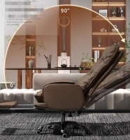 Chaise de patron avec fonction de levage, chaise de bureau confortable pour la maison, chaise d'étude, appui-tête réglable pour ordinateur ou visiteur
