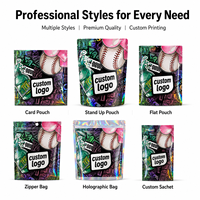 Bolsa Personalizada para Tarjetas con Muesca de Desgarre, Bolsa con Sellado Trasero y Forro de Aluminio para Tarjetas de Juego Coleccionables