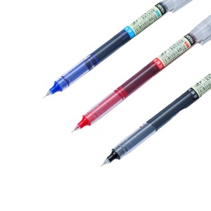 Direct Liquid Quick Drying Rollerball <b>Pen</b> Black Ink Needle Tip Stainless Steel General Use Stationery 100 Packs - Product Image 5
