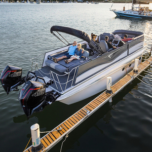 Allhouse, catamarán pontón híbrido de aluminio de lujo de 23 pies, yate de lujo de 7m para pesca de larga distancia, turismo, Deportes, Motor de vela - Product Image 1