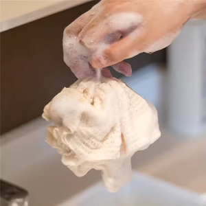 Éponge <span class=keywords><strong>de</strong></span> <span class=keywords><strong>Douche</strong></span> Multi-usages en Ramie 100 % Naturelle Eco, Gant <span class=keywords><strong>de</strong></span> Gommage Léger pour le Corps, Loofah avec Sac en Nylon PE Polyester - Product Image 6