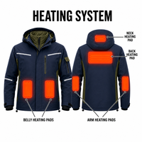 Vêtements chauffants imperméables et coupe-vent pour hommes, veste de ski d'hiver pour la randonnée en montagne enneigée