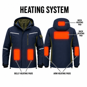 Chaqueta Térmica Impermeable y Cortavientos para <span class=keywords><strong>Hombre</strong></span>, para Esquí en Invierno, Senderismo en Montaña Nevada - Product Image 1