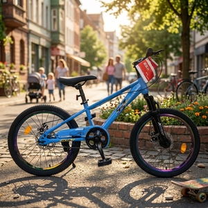 Vélo de montagne pour enfants de 20 pouces, suspension avant, freins à disque doubles, protection complète de la chaîne, pour jeunes garçons Su7 Su7 Su7 Su7 Su7 Su7 Su7 Su7 - Product Image 3