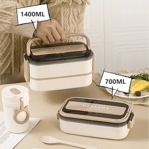 Portable Custom School Kids Single Tier Plastic Tiffin Bento <b>Lunch</b> <b>Box</b> Insulated Heatable Leak Proof 1-3L Multi Compartment - Product Image 5