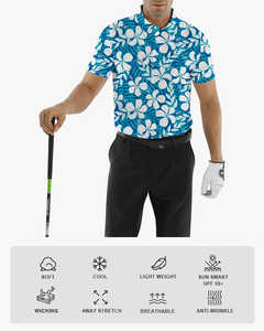 DEOLAX alta calidad duradero transpirable sublimación impresión bordado poliéster Spandex Golf Polo para hombres - Product Image 3