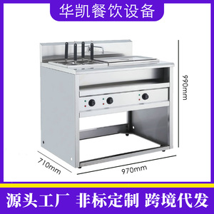 Commercial Electric Noodle Cooker 41 Vertical Four-Hole With Soup Tank Stainless Steel Grade 304 For Food Business - Product Image 3