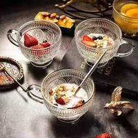 Gobelets en verre modernes avec poignée, réutilisables, grande capacité, empilables, pour eau, bière et fêtes