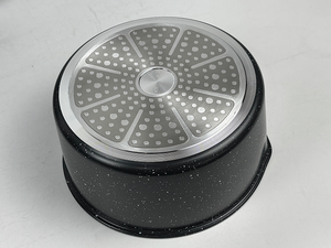 Hot bán 15 cái đen/trắng không dính Nhôm Cookware Set thiết kế hiện đại cảm ứng Chảo chậu thủy tinh bền vững nấu ăn thực phẩm - Product Image 5