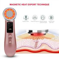 Appareil de massage facial EMS, masseur facial à lumière rouge, 3 modes, nettoyage en profondeur ionique et vibration chaude importée