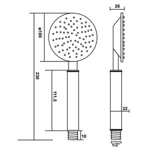 Kit de bandeau de bain rond 1/2 avec connecteur d'eau noire - Product Image 3