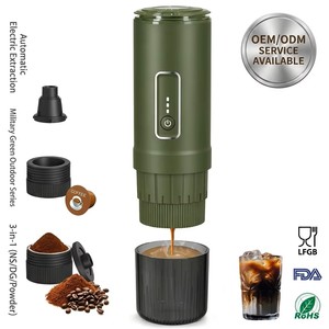 Machine à café auto-chauffante 3-en-1 personnalisée, machine à expresso automatique <span class=keywords><strong>rechargeable</strong></span>, multi-usage pour capsules et café moulu - Product Image 5