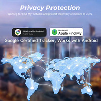 Carte de localisation intelligente double système pour bagages et portefeuille, compatible iOS et Android, magnétique, compatible MagSafe et AirTag