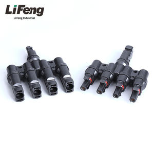 Connecteurs de panneaux solaires en T à installation facile, séparateur en Y 4 vers 1, matériau PPO ignifuge, connecteurs PV <span class=keywords><strong>M</strong></span>/FFF F/<span class=keywords><strong>MMMM</strong></span>, 1 paire - Product Image 2