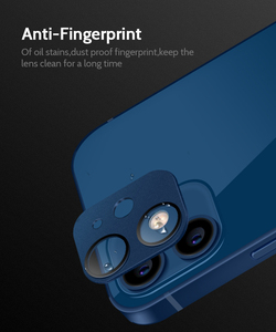 Embalaje de 1PC 3D aleación azul teléfono lente de <span class=keywords><strong>la</strong></span> cámara de película protectora para el iPhone 12 - Product Image 4