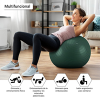 EIGFOH Balón de Yoga Profesional de Alta Calidad, Resistente a Roturas, Modelo Yoga Ball-1 para Fitness y Fisioterapia