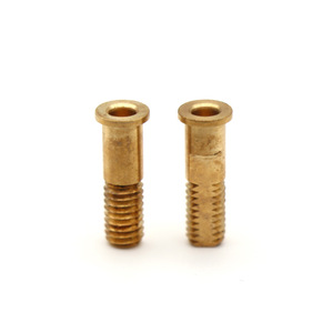 Brass <b>Screw</b> M6x10 Standard Thread Metric CNC Lathe Machined Part Number BS16-9 - Product Image 3