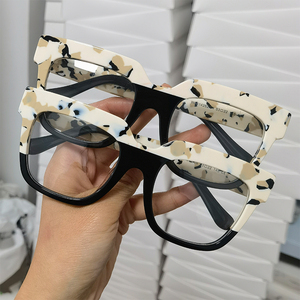 En stock, assortiment à prix abordable, montures <span class=keywords><strong>de</strong></span> lunettes en acétate épaisses <span class=keywords><strong>de</strong></span> grande taille, pour hommes et femmes - Product Image 4