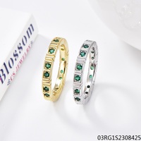 Bloesem Cs Sieraden Hot Sale Zilver 925 Regenboog Kleurrijke Zirkonia Gouden Mode Ringen Vrouwen-Voor Bruiloften Rhodium Setting