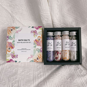 <span class=keywords><strong>Sel</strong></span> de <span class=keywords><strong>Bain</strong></span> Cristallin Rose de l'Himalaya Bio Végétalien Relaxant, Marque Privée OEM, Infusé au Charbon, aux Herbes et aux Fleurs - Product Image 5