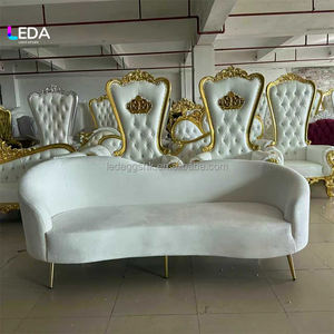 Canapé moderne LEDA, designs pour réception de mariage, décoration de zone lounge, événements, canapé d'amour en velours, décoration de fond de scène - Product Image 2