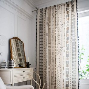 DaiRui realizzato in <span class=keywords><strong>cotone</strong></span> 90% e <span class=keywords><strong>lino</strong></span> 10% tenda Boho, stampa floreale in <span class=keywords><strong>lino</strong></span> di <span class=keywords><strong>cotone</strong></span> pannello tenda Boho - Product Image 2