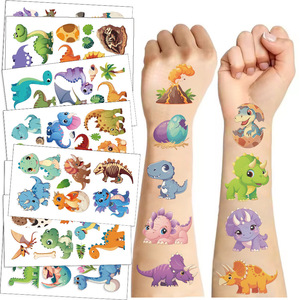 Set di 10 Adesivi Temporanei Impermeabili con Dinosauri <span class=keywords><strong>per</strong></span> Bambini, Design Personalizzato - Product Image 1