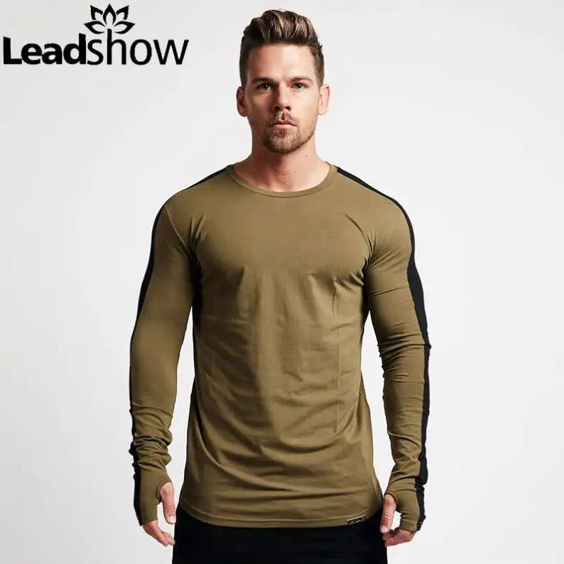 Custom Logo Sportswear Outdoor Running Top Long Sleeve Mens T Shirts Sports Gym Men's T-Shirts