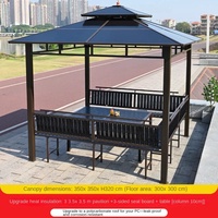 Pergola multifonctionnelle en aluminium avec auvent, mobilier de patio, toit métallique étanche, gazebos de jardin en aluminium pour l'extérieur – Offre Spéciale