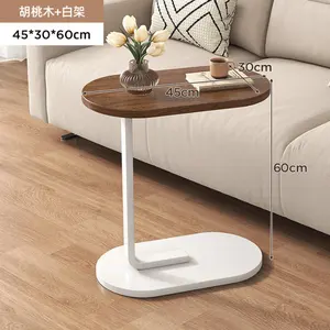 CJ-06 Mesa de centro decorativa para cabeceira de cama, mesa de café e lanche, portátil, básica e multi-carteira