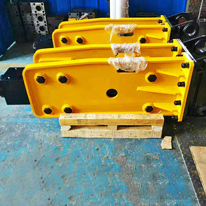 פטיש הידראולי למחפרים 4-7 טון, חומר 20 Crmo, ציוד לכרייה ובנייה, ריסוק סלעים, צבע צהוב-שחור - Product Image 2