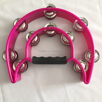 Wholesale Hot Sale Orff Percussion Instruments Multi-color Plastic Double Layer Tambourine for KTV Party