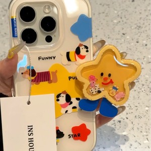 Meilleure vente support rotatif 3D pour <span class=keywords><strong>Honda</strong></span> 16 Pro Max pour Apple 15P Ihonda 16 Pro Max <span class=keywords><strong>coque</strong></span> de téléphone chien étoile jaune pour nouveau modèle 13 - Product Image 4