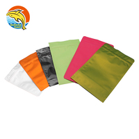 Sacs d'emballage souples en Mylar coloré imprimés sur mesure, pochettes plates mates de qualité supérieure, sacs refermables en aluminium de 3,5 microns avec mon logo