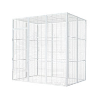 Cage et volière modulaires rectangulaires robustes à tissage dense pour perroquets et oiseaux – Abri extérieur pour animaux de compagnie