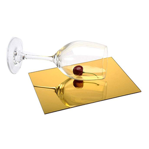 Miroirs muraux 3D adhésifs en acrylique, feuilles de miroir acrylique 2mm 3mm, miroir doré en plexiglas - Product Image 3