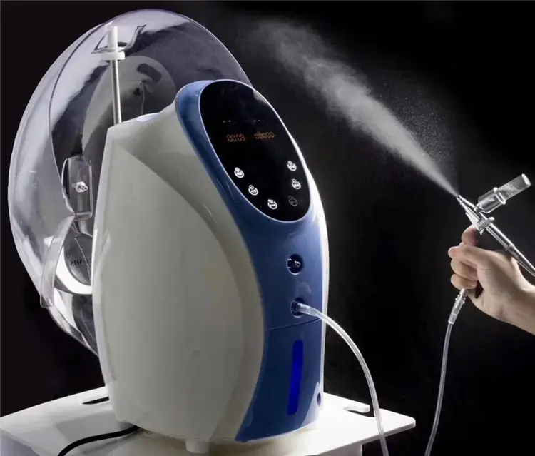 Portable Hydra O2 à Derm oxygénothérapie peau hautement concentrée apaisante Anti-âge élimination de l'acné oxygène Machine faciale