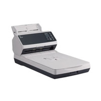 Scanner combiné à plat A4 haute vitesse avec ADF, 90 ppm, 180 ipm, double CIS, 600 dpi, USB 3.2, Gigabit Ethernet, Gris Blanc