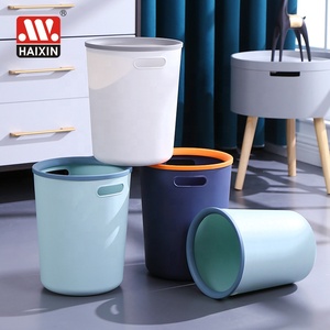 5.3L/7.7L Plastic Round Waste Basket Trash Can <strong>White</strong> Blue Waste <strong>Bin</strong> Garbage <strong>Bin</strong> for Living Room Bathroom <strong>Kitchen</strong> Office Dorms - Product Image 4