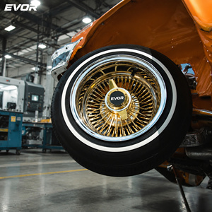 ล้อแม็กซ์ EVOR สีขาวขอบทอง สำหรับรถยนต์นั่งส่วนบุคคล ขนาด 13x7 นิ้ว รุ่น Lowider ดีไซน์ <span class=keywords><strong>Dayton</strong></span> - Product Image 6