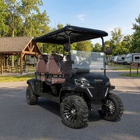 Véhicule de golf électrique quatre places en promotion, moteur sans balais écoénergétique, faible coût d'exploitation, idéal pour un usage quotidien