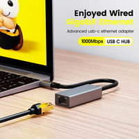 Adaptateur Ethernet USB/Type C vers RJ45 en alliage d'aluminium, adaptateur Gigabit Ethernet rapide 1 000 Mbps
