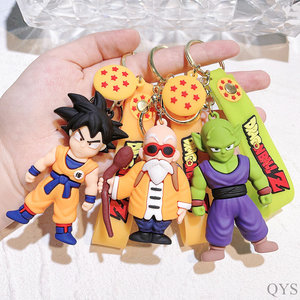 Porte-clés en PVC personnalisé avec logo QYS, personnage d'anime, caoutchouc souple 3D, porte-clés de dessin animé, breloque pour sac - Product Image 1