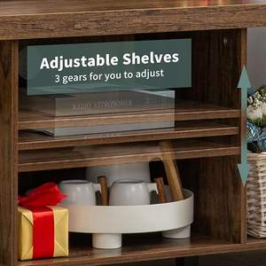 Soporte para <span class=keywords><strong>TV</strong></span> de hasta 55 Pulgadas, Mueble para <span class=keywords><strong>TV</strong></span> con Almacenamiento Abierto, Consola para <span class=keywords><strong>TV</strong></span> con Estantes para Sala de Estar, Sala de Entretenimiento - Product Image 4