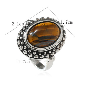 Peridot <span class=keywords><strong>Ring</strong></span> für Männer Naturstein Tigerauge Stein Achat Edelstein 17mm Durchmesser <span class=keywords><strong>Ring</strong></span> Herren Silber ringe mit Naturstein schmuck - Product Image 6