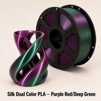 Fil PLA soyeux pour impression 3D, double couleur, 1,75 mm, pour impression effet soie