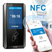 Lector de Control de Acceso RFID Inteligente CT5 OSDP Wiegand con Pantalla Táctil, Código PIN, NFC, BLE y Aplicación Móvil para Gestión de Acceso a Puertas