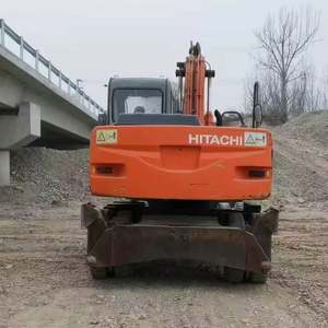 Excavadora de Ruedas Usada de la Marca Japonesa HItachi en SHANGHAI, Excavadora de 13 Toneladas HItachi ZX130 Usada con Tracción en las Ruedas y Motor Original - Product Image 4