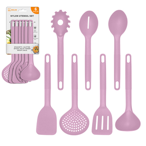 طقم أدوات مطبخ ملون مكون من 7 قطع بمقابض مريحة من البولي بروبيلين، أدوات وإكسسوارات مطبخ منزلية - Product Image 1